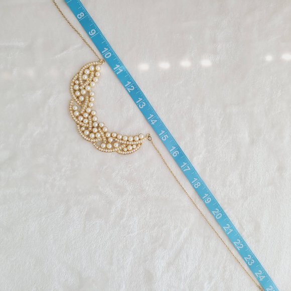 Pearl Bib Necklace, Bridal Necklace - Picture 9 of 9